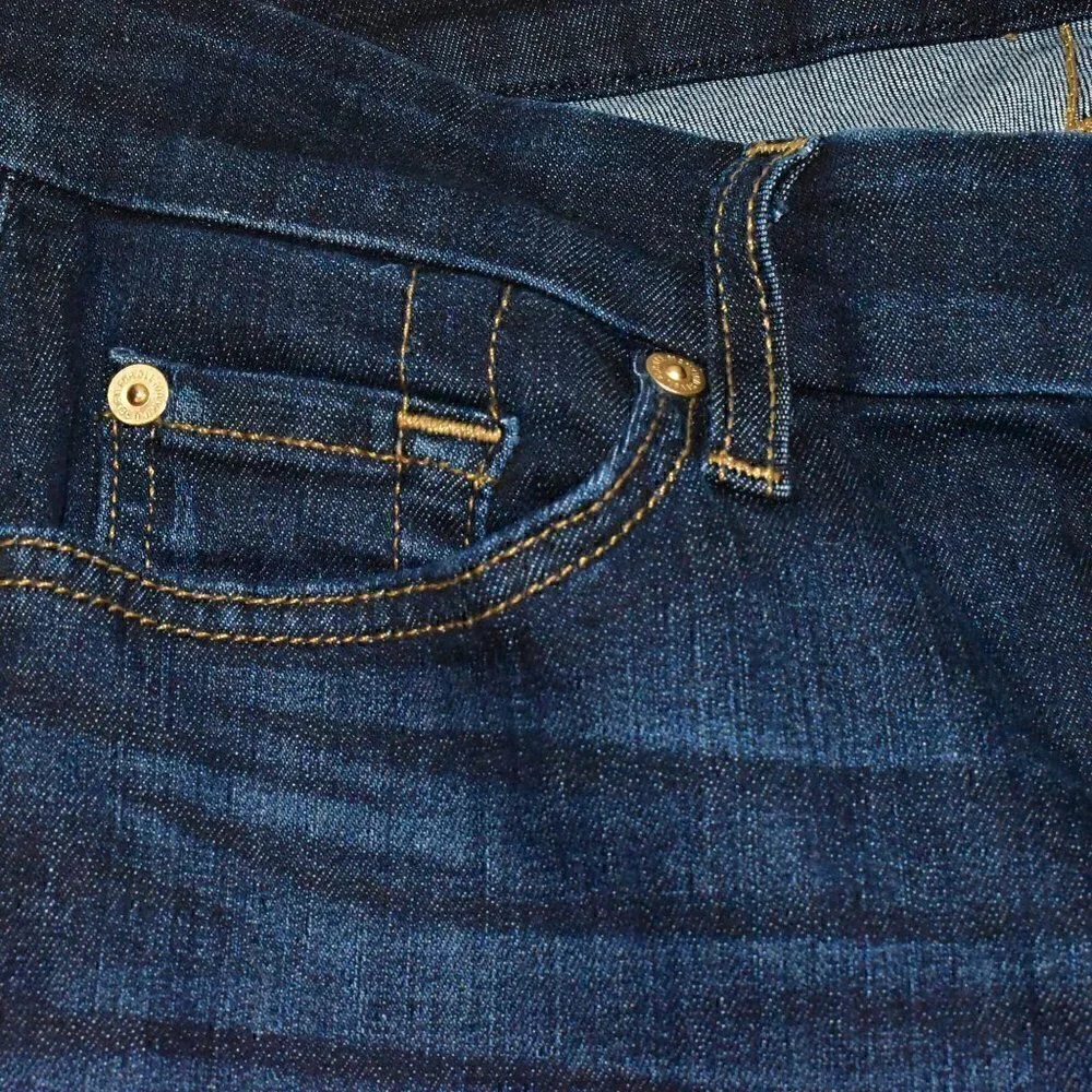7 For all Mankind Kimmie Straight Leg Mid Rise Denim Jeans